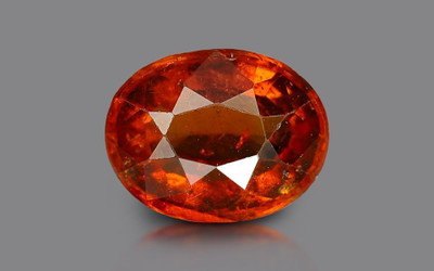 THE UNIQUE KART 9.25 Ratti Hesonite Garnet Gomed Gemstone Ring With Lab Certified Stone Ring