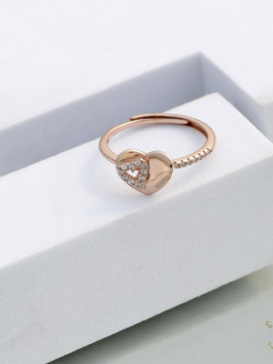 DIAVO Eclat Silver Ring Sterling Silver Cubic Zirconia Sterling Silver Plated Ring