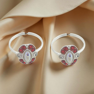 Sahiba Gems Light Weight Style Toe Ring (Chandi Bichhiya) For Women Sterling Silver Toe Ring