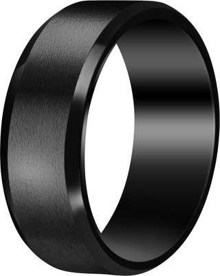 Neerajyoti Shiny Black Sleek Comfortable Ring For Men's & Boy's I Size : 15 I Alloy Ring