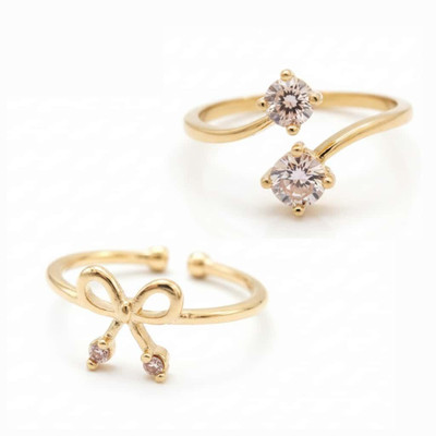 AARCHIS TRENDS gold plated ring set for women and girls Stainless Steel Gold Plated Ring