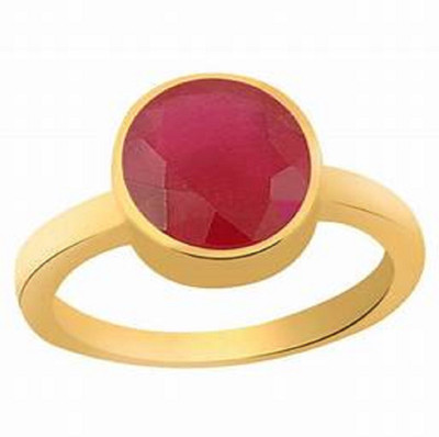 Gemzonite Stone Ruby Copper Plated Ring
