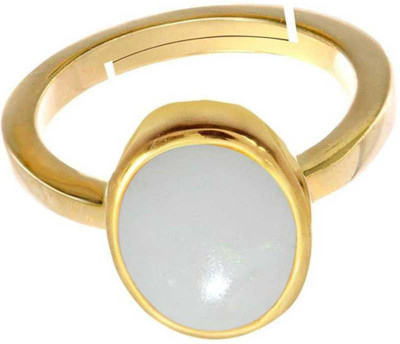Gemzonite Effective & Lab certified Original 6.25 ratti Opal Stone Ring... Alloy Opal Gold Plated Ring