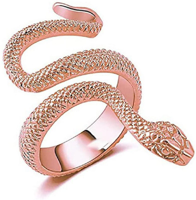 STAR CREATION Retro Style Alloy Snake Adjustable Ring for Men & Women (Rosegold) Metal Ring