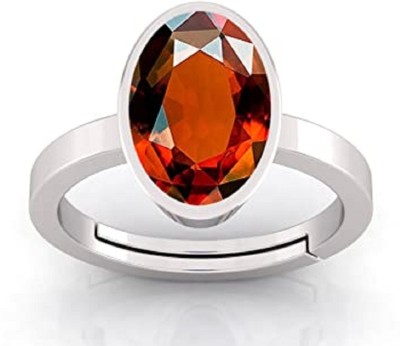 zayron 9.25 Carat Natural Gomed Stone ring Origional and Certified Metal Garnet Silver Plated Ring