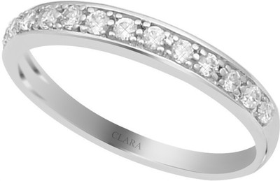 CLARA The Anja Sterling Silver Cubic Zirconia Rhodium Plated Ring