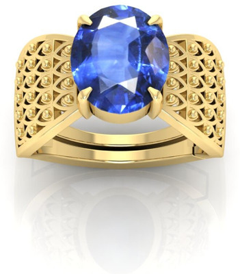 TODANI JEMS 12.25 Ratti Neelam Gemstone Adjustable Ring With Lab CertificateG Stone Sapphire Ring