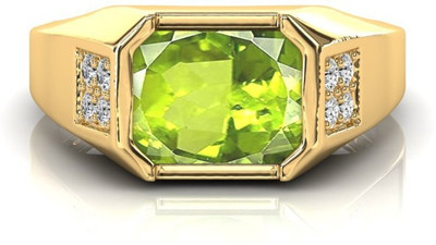 RRVGEM Metal Peridot Gold Plated Ring