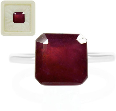 CaratYogi Natural Certified Square Ruby 7.25 Ratti 6.59 Carat Loose Gemstone Manik for Stone Ruby Ring