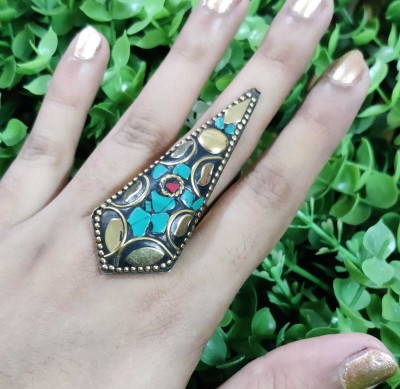 Sanwariya Jewels AFGHANI RINGS Brass Copper Plated Ring