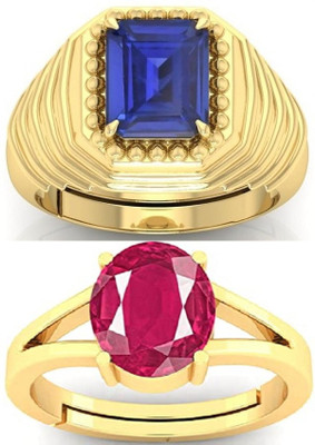 BHAIRAW GEMS Ratti Stone Adjustable Ring for Men & Women Stone Sapphire, Ruby Ring