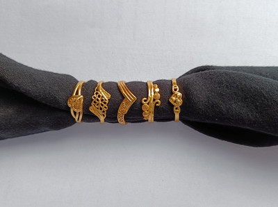 RDTSTORE gold plated ring trikon Brass, Copper Gold Plated Ring