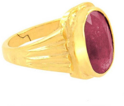 Gemzonite Stone Ruby Gold Plated Ring