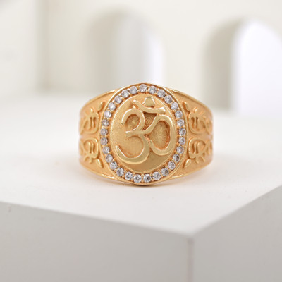 GORASH CREATION Alloy Cubic Zirconia Gold Plated Ring