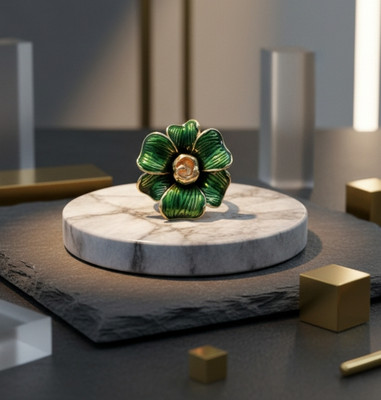 Drawingel Nature- inspired floral ring Brass Ring