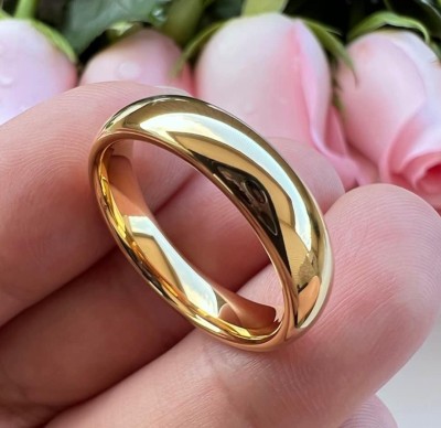 Maatrachaaya Piyush Enterprises Stylish Gold Plated Band Shape Ring Brass Gold Plated Ring