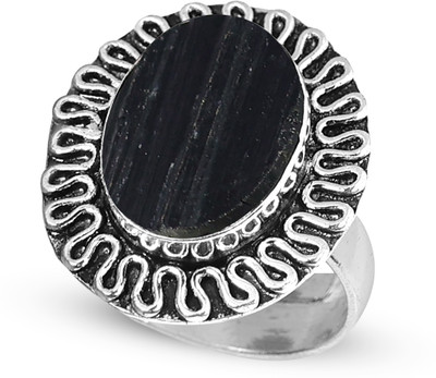 REIKI CRYSTAL PRODUCTS Natural Black Tourmaline Gemstone Adjustable Ring Original Crystal Stone Crystal Tourmaline Ring