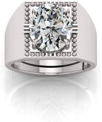 Pranjal Gems 12.25 Ratti Zircon Gemstone Adjustable Ring With Lab CertificateJO Stone Zircon Gold Plated Ring