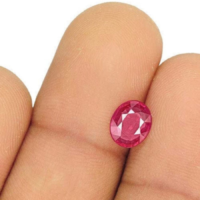 Sidharth Gems 7.25 Ratti 6.35 Crt Ruby Stone Original Certified Manik Stone Certified/manik Stone Ruby Ring