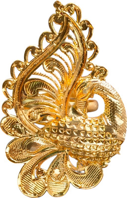 Curio World Peacock shape finger ring Alloy Gold Plated Ring