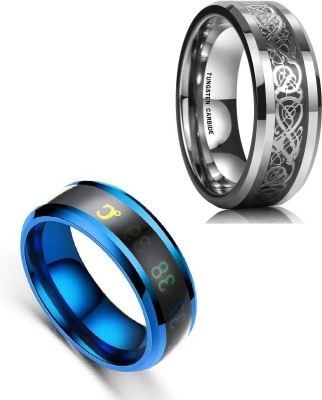 IGA COLLECTION Valentine Fashionable Stylish Trendy Look Smart Temperature & Dragon Ring Stainless Steel Titanium Plated Ring
