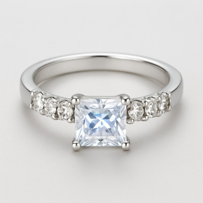 Prismita Creations Crystal Shine Solitaire Silver Ring Aluminum Ring