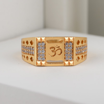 MAME CREATION Brass Cubic Zirconia Gold Plated Ring