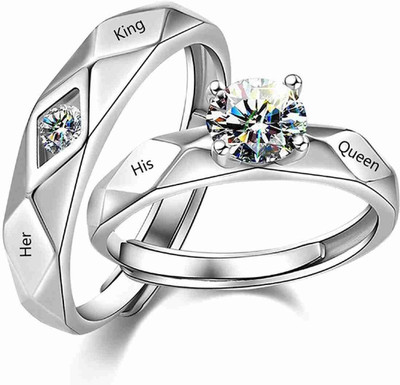 pasu fashion Alloy Agate Silver Plated Ring Set