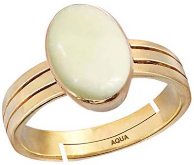 AQUAGEMS Natural Opal 10.25 Ratti or 9.5Ct Gemstone Panchdhatu (5 Metal) Women Adjustable Stone Ring