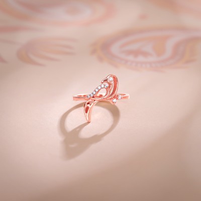 GIVA 925 Silver Rose Gold Tota Ring for Women Sterling Silver Zircon Rhodium Plated Ring