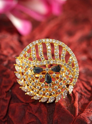 Styylo Jewels Alloy Cubic Zirconia Gold Plated Ring