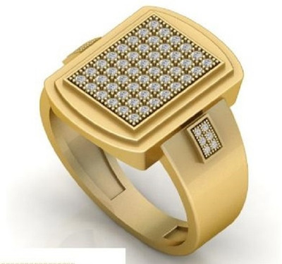 GORASH CREATION Alloy Diamond Gold Plated Ring
