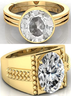 BHAIRAW GEMS Ratti Stone Adjustable Ring for Men & Women Stone Crystal, Zircon Ring