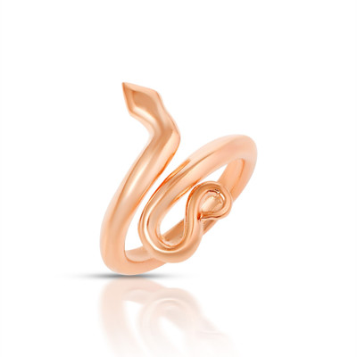 memoir Memoir Brass Rose Goldplated Nagdevta Snake Fingerring Vastu Adjustable size Brass Copper Plated Ring