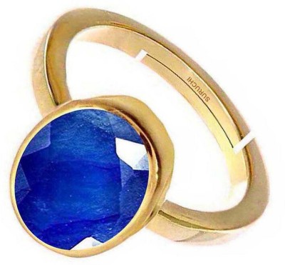 Suruchi Gems & Jewels Blue Sapphire (Neelam) 4.25 Ratti or 4 Ct Panchdhatu (5 Metal) Men Adjustable Stone Sapphire Ring