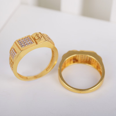 GORASH CREATION Alloy Diamond Gold Plated Ring