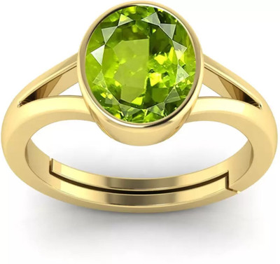 Lexri 13.25 Ratti Peridot Peridot Gem Stone With Leb Certificate Brass Peridot Ring Brass Ring Set