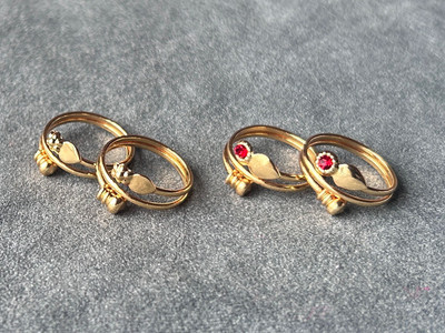 MAYA IMPEX Maya Impex Toe Ring Set Staylish Adjustable Alloy Sterling Silver Plated Toe Ring Set