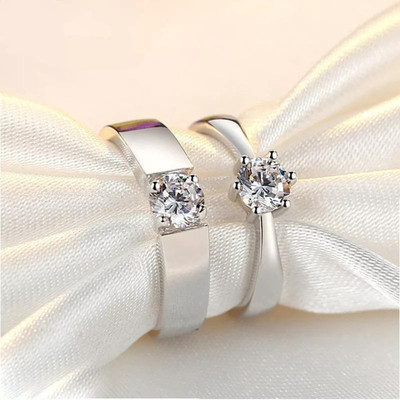 Rgulus Couple Ring | Engagement Ring | Marriage ring | Women Ring Alloy Rhodium Plated Ring