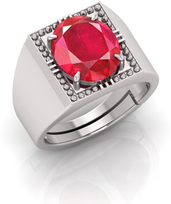 Pranjal Gems Metal Ruby Gold Plated Ring