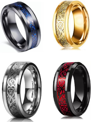 IGA COLLECTION Valentine Fashionable Stylish Trendy Look Dragon finger thump ring Stainless Steel Titanium Plated Ring