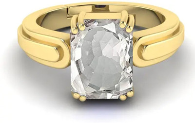 Shivira Brass Sapphire Ring Metal Garnet Gold Plated Ring