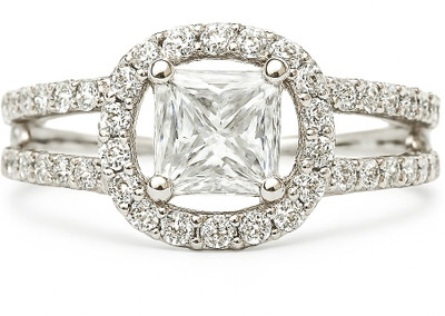 BLACKMA Brass Cubic Zirconia Sterling Silver, Silver Plated Ring