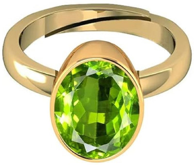 Sidharth Gems 11.25 Ratti 10.00 Carat Peridot Ring Natural Peridot/Mani Stone Brass Peridot Gold Plated Ring