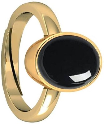 SIDHGEMS Brass Agate Gold Plated Ring