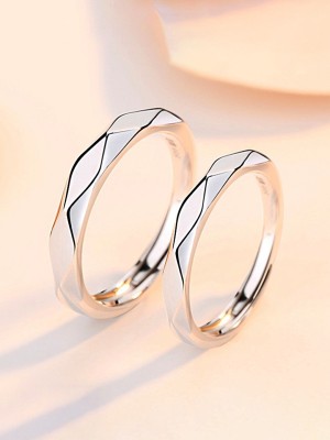 Raajsi by Yellow Chimes 925 Sterling Silver Rings for Women & Girls Pure Silver Adjustable Couple Rings Sterling Silver Sterling Silver Plated Ring