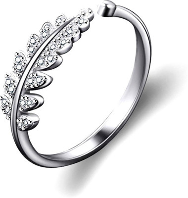 Astrootalk Rings for Women Elegant Austrian Crystal Platinum Plated Adjustable Stainless Steel Crystal Silver Plated Ring