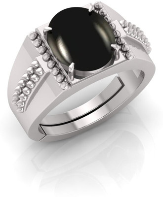 TODANI JEMS 14.25 Ratti Hakik Gemstone Adjustable Ring With Lab CertificateD Stone Agate Silver Plated Ring