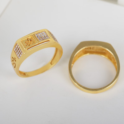 GORASH CREATION Alloy Cubic Zirconia Gold Plated Ring