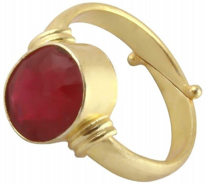 GenZcomplex Copper Ruby Gold Plated Ring